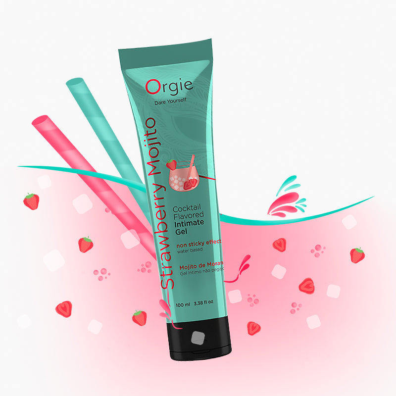 Orgie(葡萄牙) Lube Tube 可食用口交潤滑液 (草莓莫吉托味) 100ml