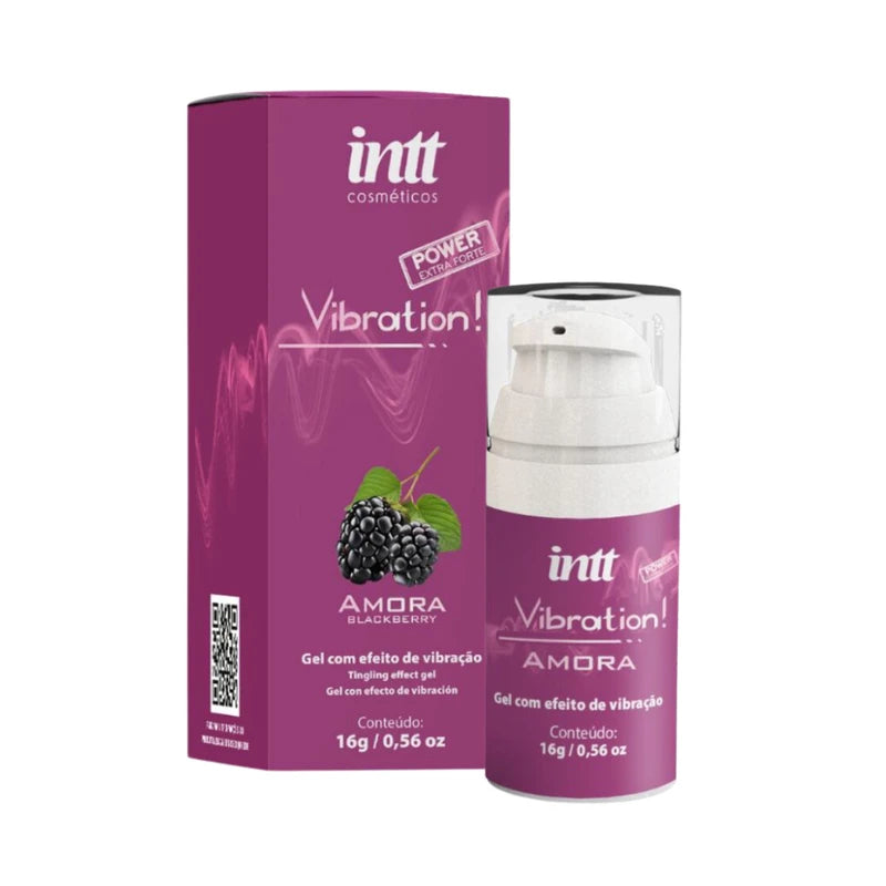 Intt(巴西) Vibration 可舔震動式熱感高潮液 增強版 (藍莓味) 17ml
