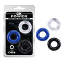 CHISA - Donut Rings-Assorted 矽膠延時環 3件裝 混色