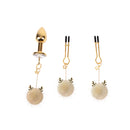 CHISA - Fetish Fantasy Cutie Lure Kit 雪球吊墜乳頭夾+後庭塞