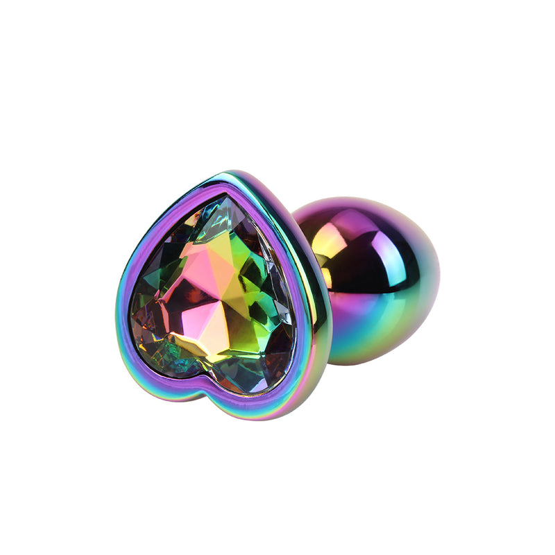 CHISA - Rainbow Heart Gem Plug 彩虹心寶石肛塞 細碼