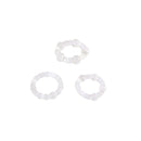 CHISA - Beaded Cock Rings 矽膠延時環 3件裝 透明