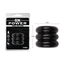 CHISA - Triad Cock Ring 矽膠三重延時環 黑色