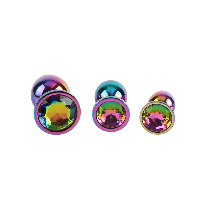 CHISA - Rainbow Gem Butt Plug Set 彩虹寶石後庭塞套裝 3件裝