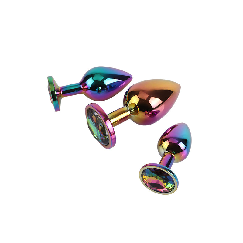 CHISA - Rainbow Gem Butt Plug Set 彩虹寶石後庭塞套裝 3件裝