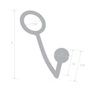 BLUE line(美國) Stainless Steel Anal Hook & Cock Ring 不銹鋼肛門鉤和陰莖環 (45mm)