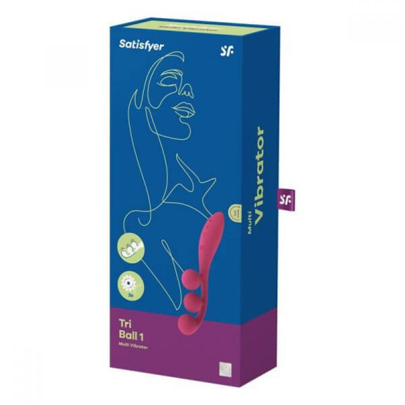 Satisfyer(德國) Stimulator Tri Ball 1 多重刺激震動球 紅色