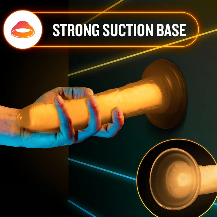 Blush(美國) Neo Elite - Lavo Glow - 7.5'' Long Dildo 7.5吋假陽具 夜光霓虹橙