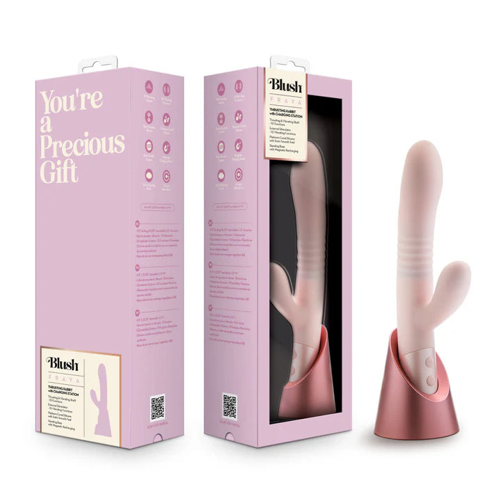 Blush(美國) Fraya 9.5'' G Spot Silicone Rabbit Vibrator - G點兔子伸縮震動棒