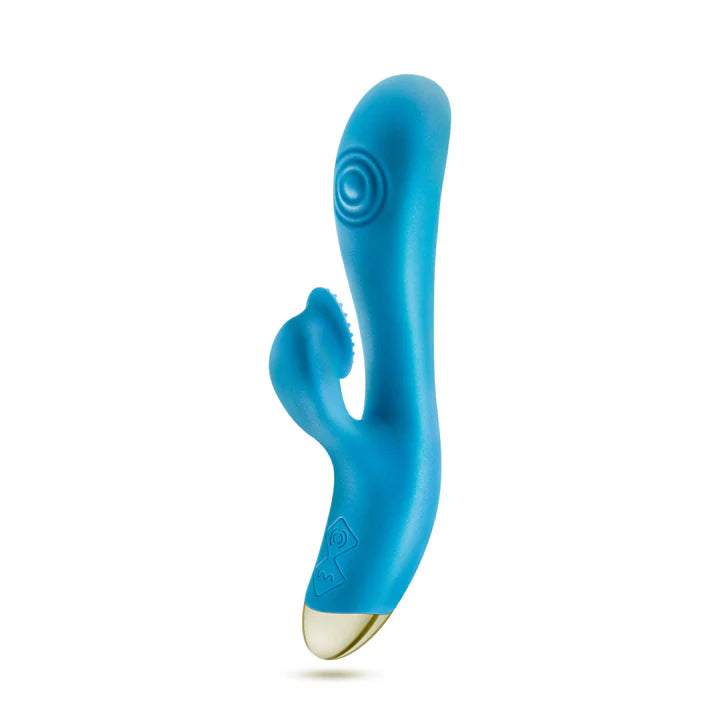 Blush(美國) Aria - Arousing' AF Silicone Vibrator 雙脈動震動棒 藍色