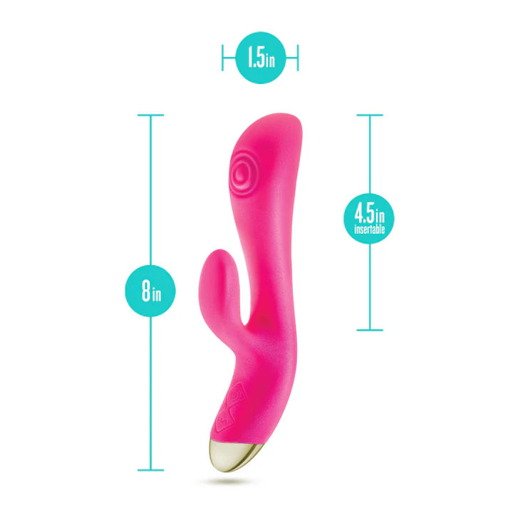 Blush(美國) Aria - Pleasin' AF Silicone Vibrator 雙脈動震動棒 粉紅色