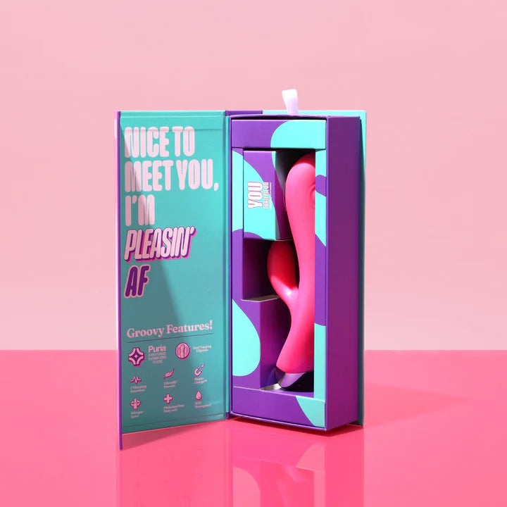 Blush(美國) Aria - Pleasin' AF Silicone Vibrator 雙脈動震動棒 粉紅色