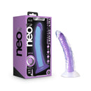 Blush(美國) Neo Elite - Glow - 7.5'' Long Dildo 7.5吋假陽具 夜光霓虹紫色