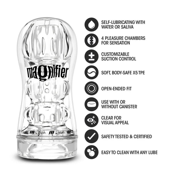 Blush(美國) M For Men - Soft + Wet Magnifier Clear Masturbator 柔軟透明自慰杯