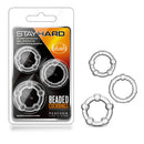 Blush(美國) Stay Hard - Beaded Penis Rings 矽膠延時環 透明 (3件裝)