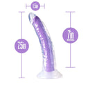 Blush(美國) Neo Elite - Glow - 7.5'' Long Dildo 7.5吋假陽具 夜光霓虹紫色
