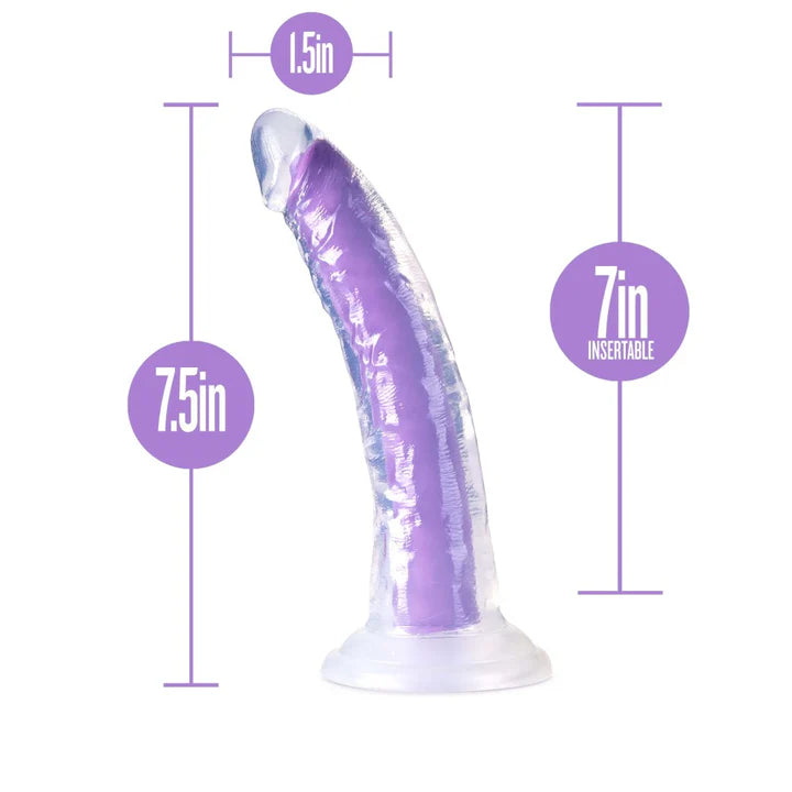 Blush(美國) Neo Elite - Glow - 7.5'' Long Dildo 7.5吋假陽具 夜光霓虹紫色