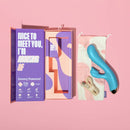 Blush(美國) Aria - Arousing' AF Silicone Vibrator 雙脈動震動棒 藍色