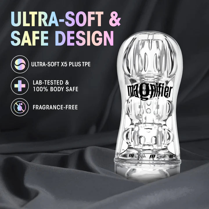 Blush(美國) M For Men - Soft + Wet Magnifier Clear Masturbator 柔軟透明自慰杯