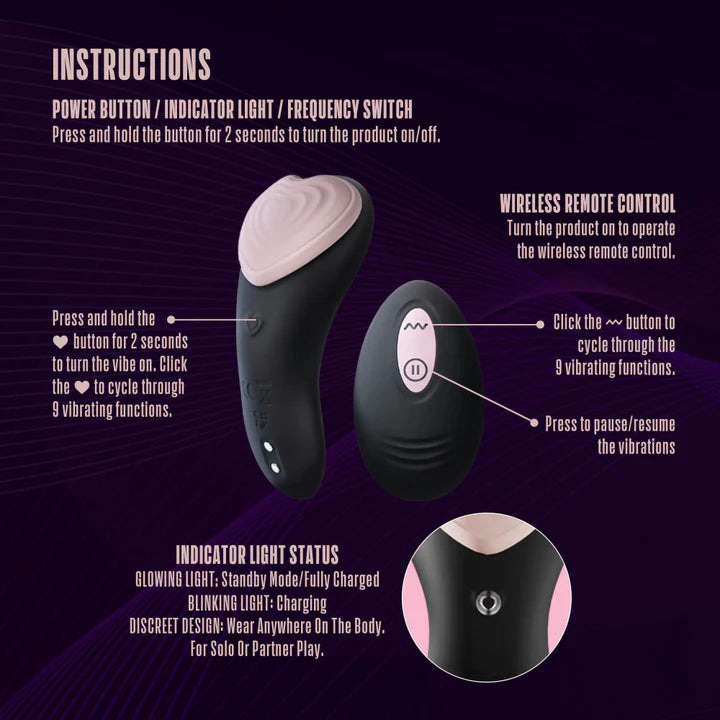 Blush(美國) Temptasia - Heartbeat Panty Vibrator 遙控心形陰蒂震動器