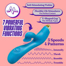 Blush(美國) Aria - Arousing' AF Silicone Vibrator 雙脈動震動棒 藍色