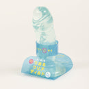 PxPxP(日本) 超彈力透明藍仿真陽具 9cm