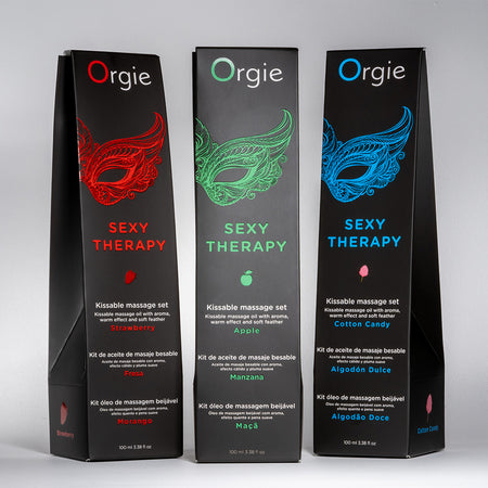 Orgie(葡萄牙) Lips Massage Kit 可食用按摩油 草莓味/綿花糖味/青蘋果味 100ml