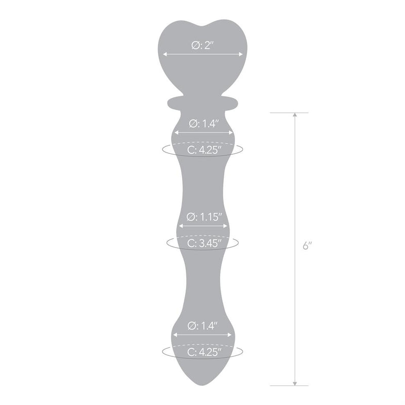 Glas(美國) 8吋 Sweetheart Glass Dildo 玻璃假陽具