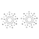 Bijoux Indiscrets(西班牙) Flash · Heart Pasties 可重用閃亮點點圖案乳貼 黑色 / 銀色