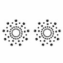 Bijoux Indiscrets(西班牙) Flash · Heart Pasties 可重用閃亮點點圖案乳貼 黑色 / 銀色