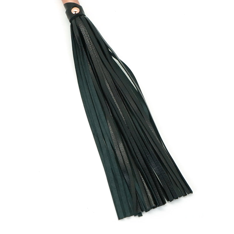 Liebe Seele(日本) Black Leather Flogger 玫瑰金 皮革皮鞭