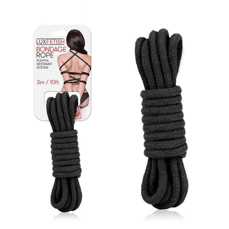 Lux Fetish(美國) Bondage Rope 綑綁綿繩 黑色/紅色