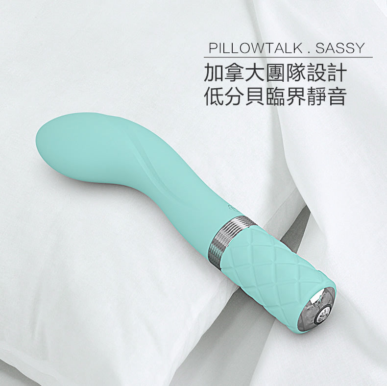 PILLOW TALK(加拿大) SASSY 施華諾水鑽迷你迷理G點震動棒 碧藍色/粉色