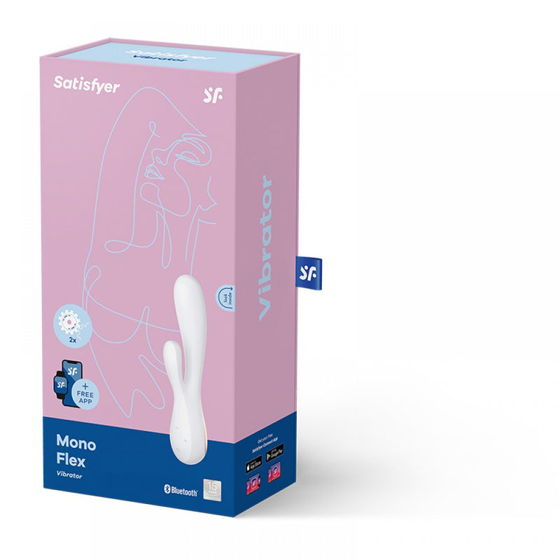 Satisfyer(德國) Mono Flex 手機遙控雙頭震動棒 玫瑰紅/白色/粉色