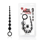 Hustler(美國) All About Anal Silicone Anal Beads 9 Balls 12吋拉珠型後庭塞(黑色)