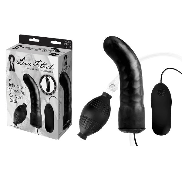 LuxFetish(美國) 6″ Inflatable Vibrating Curved Dildo 充氣振動假陽具