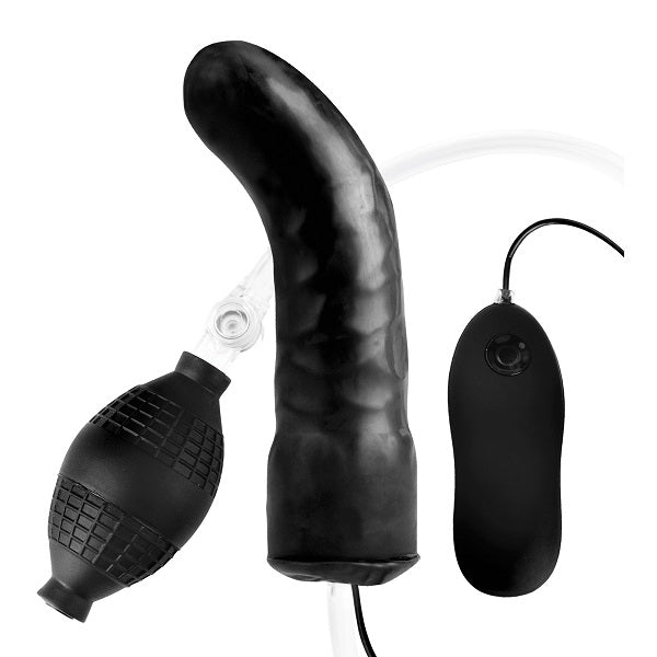 LuxFetish(美國) 6″ Inflatable Vibrating Curved Dildo 充氣振動假陽具