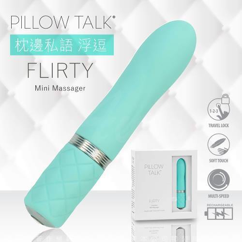 BMS Factory(加拿大) PILLOW TALK FLIRTY 施華諾水鑽迷你靜音按摩棒 - FM18plus 