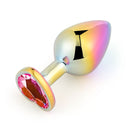 SM-VIP(日本) 幻彩心形後庭塞 M碼 (粉色/ 銀色/ 彩虹)