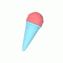 YY HORSE - 冰淇淋甜筒震動器 香草白/莓果粉