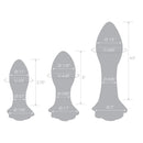 Glas(美國) 3PC Rosebud Butt Plug Set 玻璃後庭塞3件裝